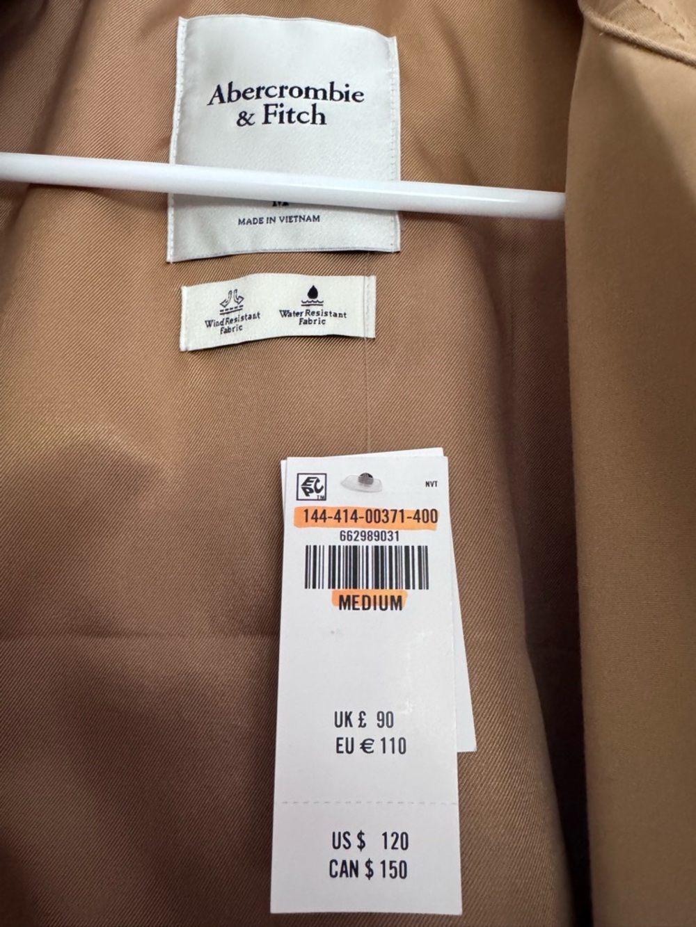 Abercrombie & Fitch Cropped Trench Coat in Brown - Picture 3 of 4